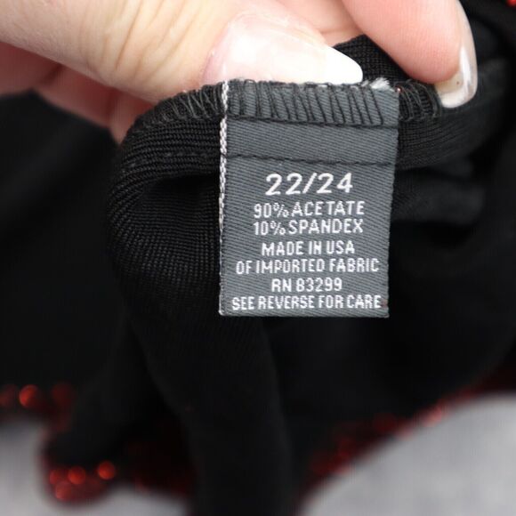 DressBarn Suits Womens 22 Red 2 Piece Embroidery Blazer Jacket and Tank - Picture 10 of 16